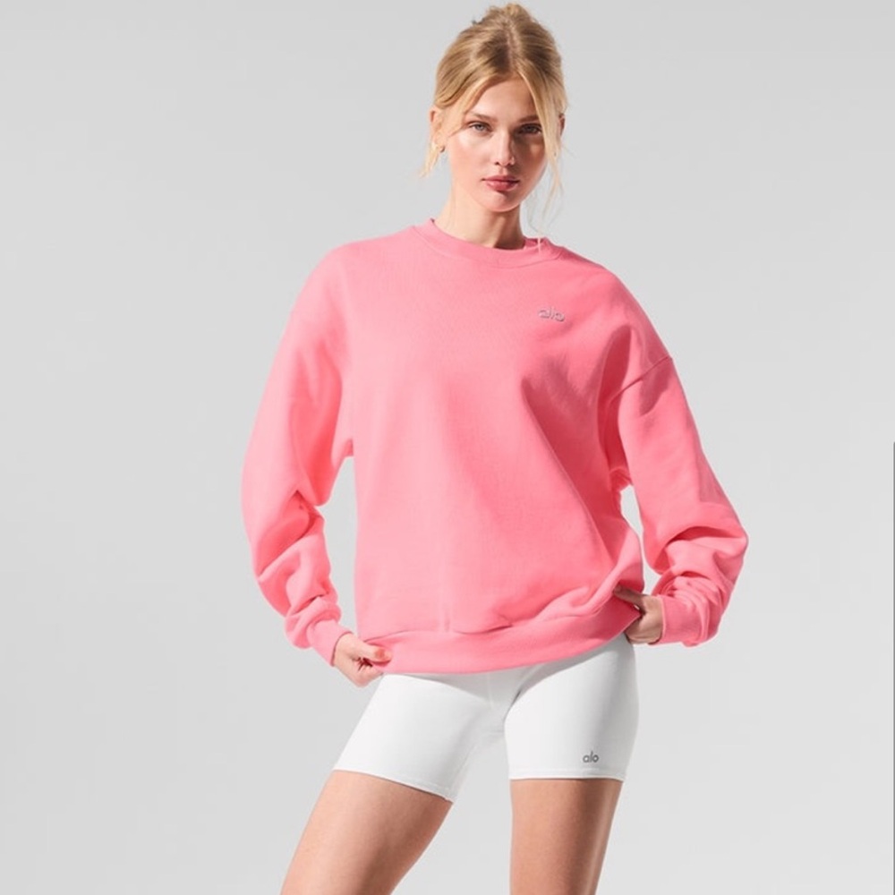 NWT ALO Accolade Bubblegum Crewneck, Size Large, Sold OUT